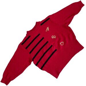 Carlotta (Germany) Intarsia Rib Stitch Cashmere Wool Embroidered Jumper : M